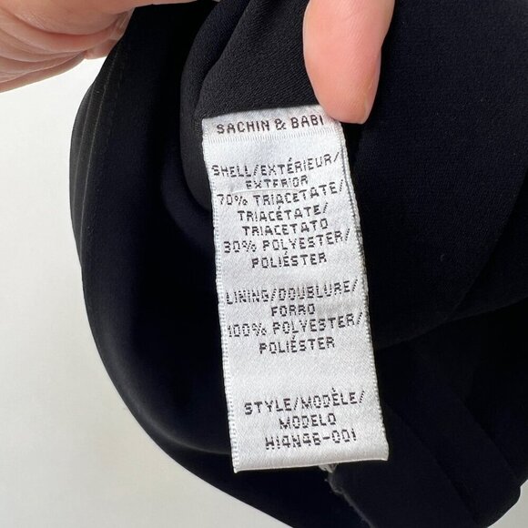 ❤️ Noir by Sachin & Babi Plunge neck crop top, Black, Size XS - Picture 7 of 7